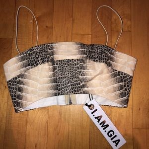 I.AM.GIA Seala snakeprint top NWT size XS